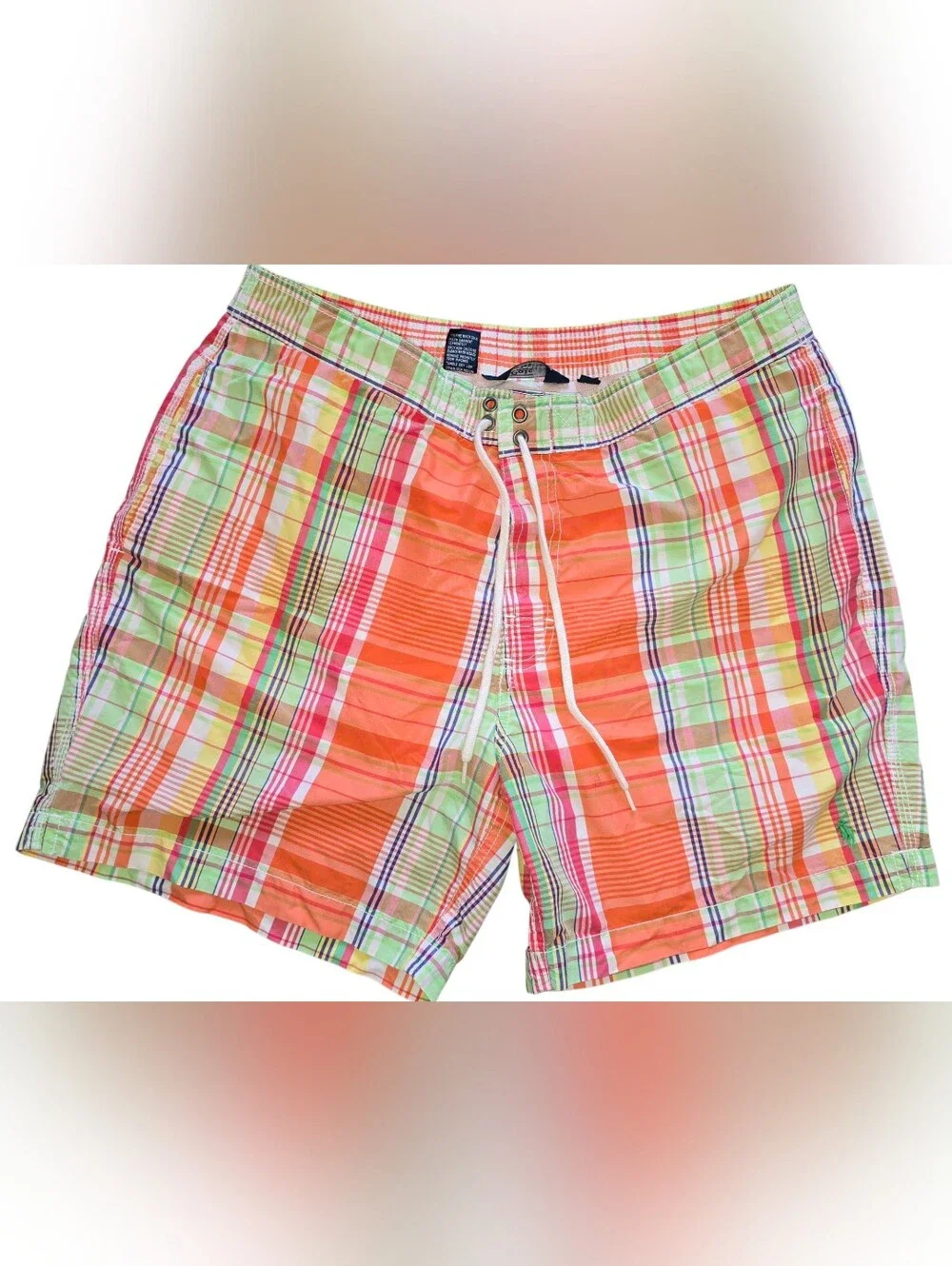 Vintage Polo Ralph Lauren multicolored plaid swim trunks